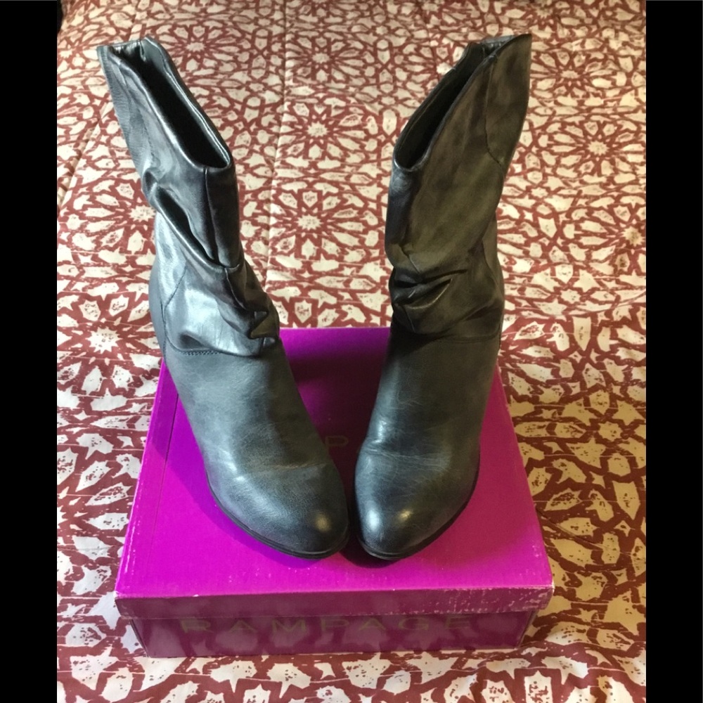Rampage Blue Trixen Slouchy Western Booties